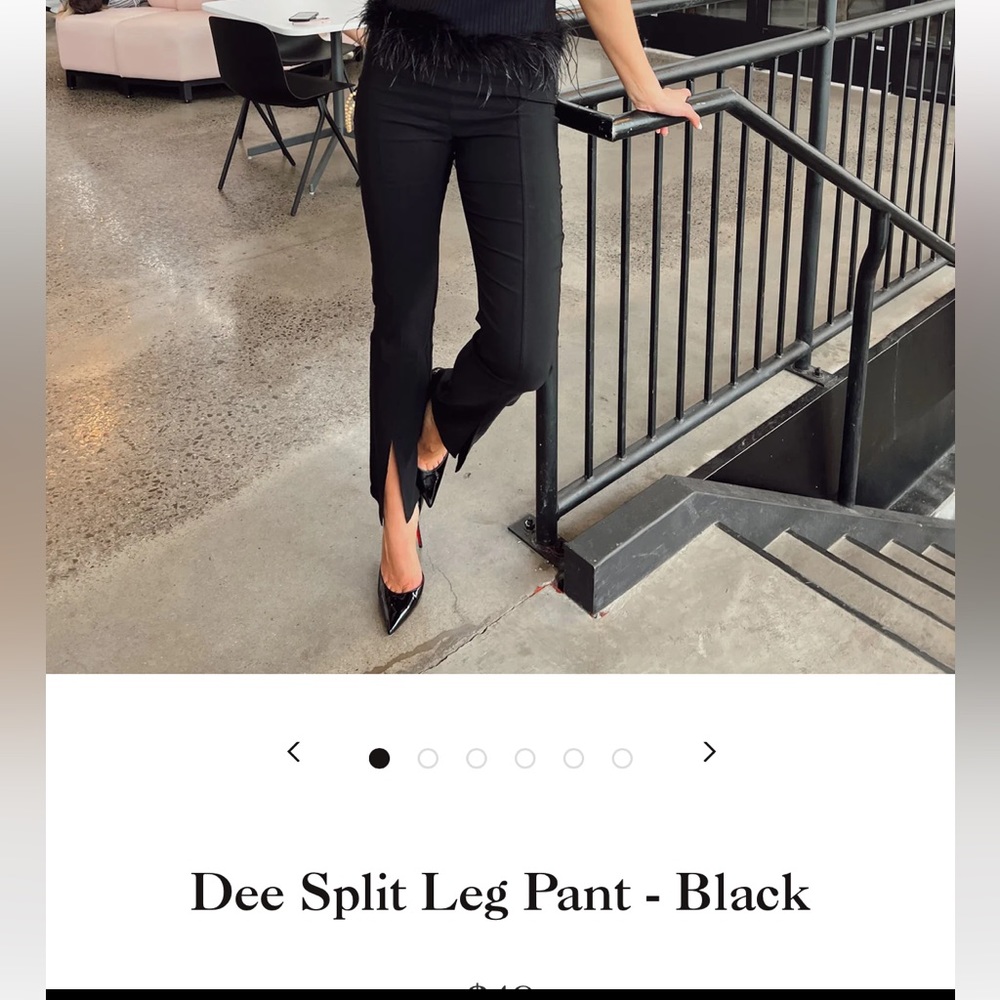 NWT Black Split Flare Pant